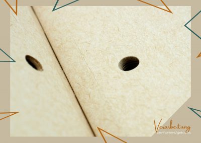 gebohrtes und perforiertes Notizbuch aus Strohpapier