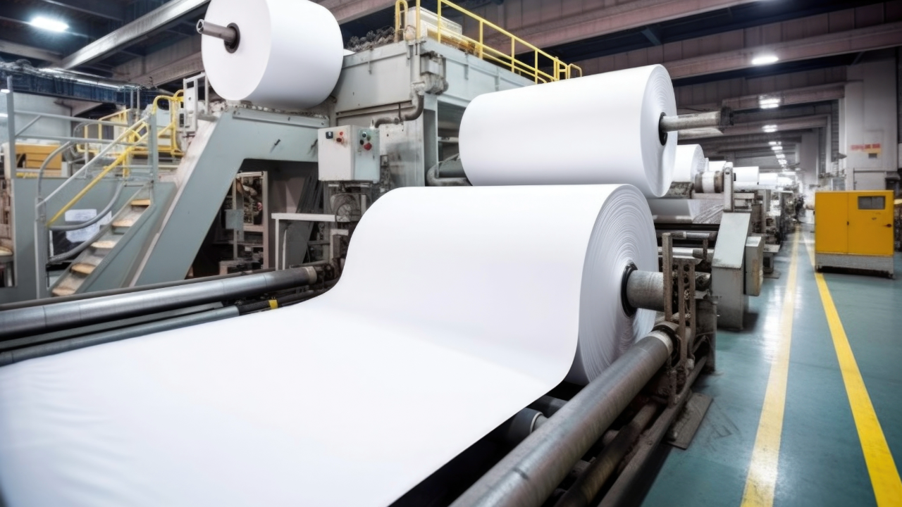 Wie Sie das richtige Papier für Ihre Drucksachen wählen Papier auf Rollen in einer Papierfabrik