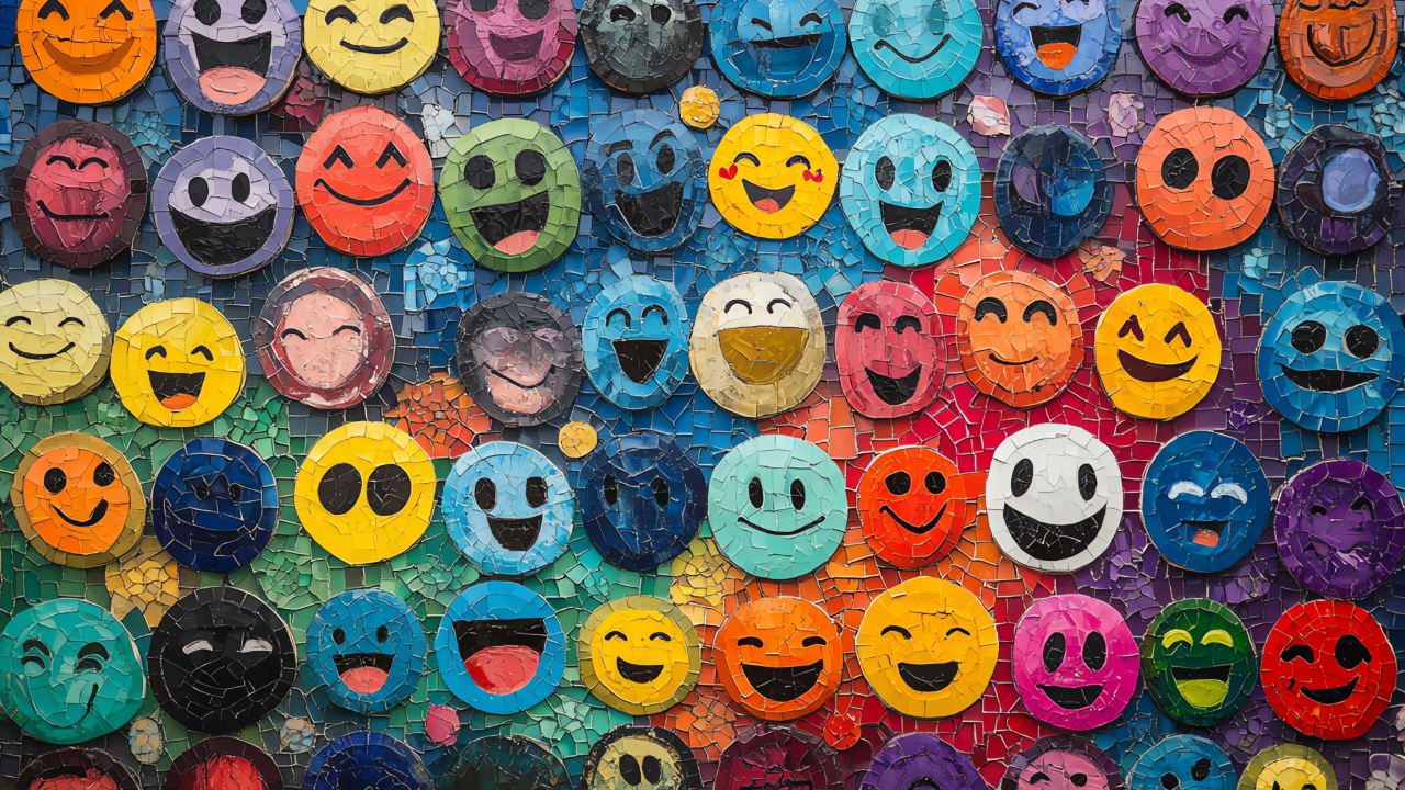 Smileys mit verschiedenen Emotionen